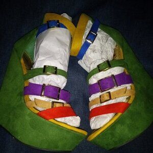 KAYLEEN " ALL ABOUT THE MULTI " Strappy Wedge Sandal